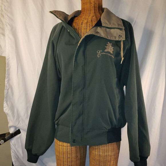 California Outerwear Men's Green and Blue Windbreaker Logo'd Jacket - L/G - Picture 1 of 5